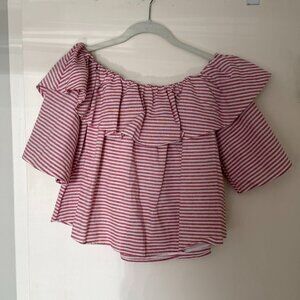 Lovers + Friends Womens S Striped Top